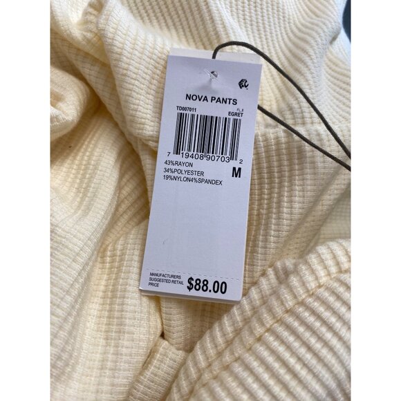 Three Dots Womens Casual Solid Wide Leg Pull On Nova Pants Egret Size M NWT - Picture 6 of 6